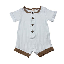 Load image into Gallery viewer, Boys ribbed, romper, small mark on front, FUC, size 0,  