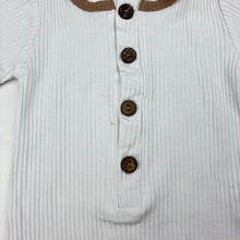 Load image into Gallery viewer, Boys ribbed, romper, small mark on front, FUC, size 0,  