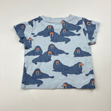Load image into Gallery viewer, Unisex Target, organic cotton tee / top, walrus, GUC, size 00,  