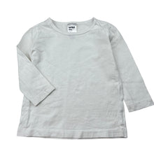 Load image into Gallery viewer, Unisex Anko, white cotton long sleeve tee / top, EUC, size 0,  