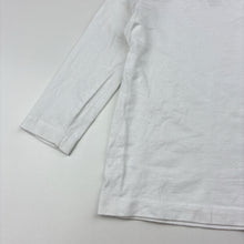 Load image into Gallery viewer, Unisex Anko, white cotton long sleeve tee / top, EUC, size 0,  