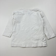 Load image into Gallery viewer, Unisex Anko, white cotton long sleeve tee / top, EUC, size 0,  