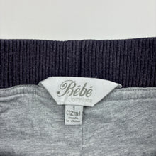 Load image into Gallery viewer, Boys Bebe by Minihaha, cotton lined pants, elasticated, wash fade, FUC, size 1,  