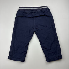 Load image into Gallery viewer, Boys Bebe by Minihaha, cotton lined pants, elasticated, wash fade, FUC, size 1,  