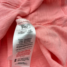 Load image into Gallery viewer, Girls F&amp;F, pink organic cotton summer top, EUC, size 4-5,  