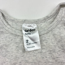 Load image into Gallery viewer, Unisex Anko, grey cotton bodysuit / romper, dinosaur, GUC, size 2,  