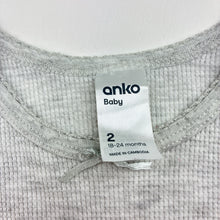 Load image into Gallery viewer, Girls Anko, grey waffle long sleeve top, FUC, size 2,  