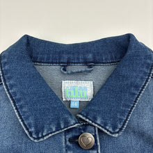 Load image into Gallery viewer, Girls Tilii, blue stretch denim jacket, GUC, size 14,  