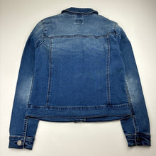 Load image into Gallery viewer, Girls Tilii, blue stretch denim jacket, GUC, size 14,  