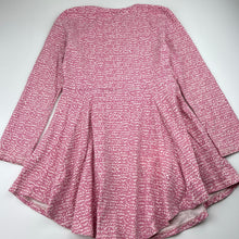 Load image into Gallery viewer, Girls United Colors of Benetton, stretchy long sleeve dress, no size, armpit to armpit: 33cm, shoulder to cuff: 45.5cm, FUC, size 7-8, L: 63cm approx