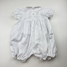 Load image into Gallery viewer, Girls Pepino, vintage smocked lightweight romper, *missing button at crotch*, FUC, size 00,  
