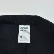Load image into Gallery viewer, Girls Anko, black stretchy leggings, Inside leg: 50cm, GUC, size 8,  