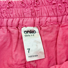 Load image into Gallery viewer, Girls Anko, lined cotton shorts, elasticated, small marks front right pocket, FUC, size 7,  