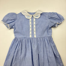 Load image into Gallery viewer, Girls vintage, handmade gingham dress, no size, armpit to armpit: 30cm, GUC, size 4-5, L: 59cm