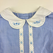 Load image into Gallery viewer, Girls vintage, handmade gingham dress, no size, armpit to armpit: 30cm, GUC, size 4-5, L: 59cm