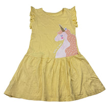 Load image into Gallery viewer, Girls Cool Kids, cotton casual dress, unicorn, FUC, size 3, L: 53cm