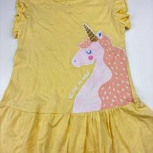 Load image into Gallery viewer, Girls Cool Kids, cotton casual dress, unicorn, FUC, size 3, L: 53cm