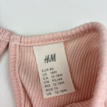Load image into Gallery viewer, Girls H&amp;M, ribbed cotton / tulle party dress, EUC, size 1-2, L: 43cm