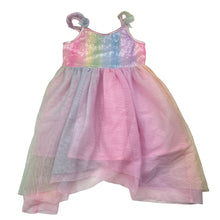 Load image into Gallery viewer, Girls H&amp;M, rainbow tulle &amp; sequin party dress, GUC, size 3, L: 50cm approx