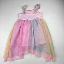 Load image into Gallery viewer, Girls H&amp;M, rainbow tulle &amp; sequin party dress, GUC, size 3, L: 50cm approx