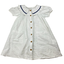 Load image into Gallery viewer, Girls Next, white cotton short sleeve dress, EUC, size 2-3, L: 52cm