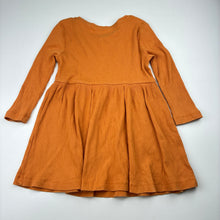 Load image into Gallery viewer, Girls Favourites, orange ribbed organic cotton dress, GUC, size 3, L: 47cm