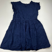 Load image into Gallery viewer, Girls Target, embroidered navy viscose lightweight dress, EUC, size 10, L: 65cm