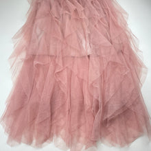 Load image into Gallery viewer, Girls lined, pink tulle maxi skirt, elasticated, no labels, L: 86cm, W: 30cm across unstretched, EUC, size 12-14,  