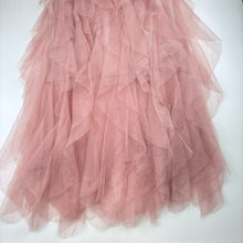 Load image into Gallery viewer, Girls lined, pink tulle maxi skirt, elasticated, no labels, L: 86cm, W: 30cm across unstretched, EUC, size 12-14,  