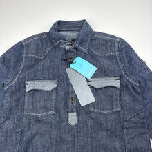 Load image into Gallery viewer, Unisex ChenOne, dark chambray cotton tunic top, L: 60cm, NEW, size 3-4,  