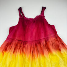 Load image into Gallery viewer, Girls ISAAC MIZRAHI, lined colourful tie dyed cotton dress, EUC, size 8, L: 70cm