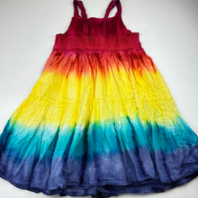 Load image into Gallery viewer, Girls ISAAC MIZRAHI, lined colourful tie dyed cotton dress, EUC, size 8, L: 70cm