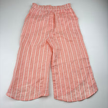 Load image into Gallery viewer, Girls SANA SAFINAZ, lightweight cropped pants, elasticated, Inside leg: 30cm, EUC, size 6-7,  