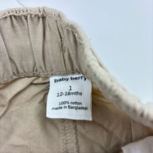 Load image into Gallery viewer, Boys Baby Berry, cotton cargo pants, elasticated, Inside leg: 23.5cm, EUC, size 1,  