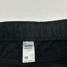 Load image into Gallery viewer, Boys Anko, black casual pants, elasticated, Inside leg: 64cm, EUC, size 14,  
