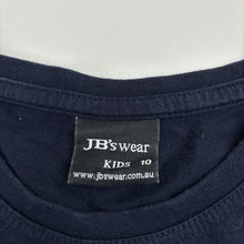 Load image into Gallery viewer, Unisex JB's wear, navy cotton tee / top, GUC, size 10,  