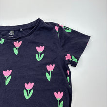 Load image into Gallery viewer, Girls Target, navy organic cotton tee / top, FUC, size 7,  