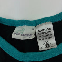 Load image into Gallery viewer, Boys Peter Alexander, black cotton pyjama tee / top, GUC, size 8,  