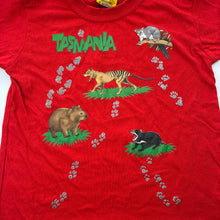 Load image into Gallery viewer, Unisex SOUTHERN HABITAT, red cotton tee / top, Tasmania, GUC, size 4,  