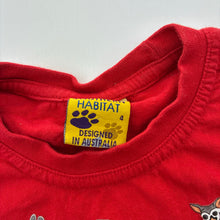 Load image into Gallery viewer, Unisex SOUTHERN HABITAT, red cotton tee / top, Tasmania, GUC, size 4,  