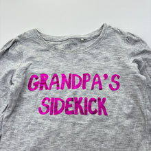 Load image into Gallery viewer, Girls Favourites, grey marle long sleeve tee / top, GUC, size 3,  