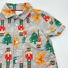 Load image into Gallery viewer, Boys B&amp;L, cotton Christmas short sleeve shirt, GUC, size 2,  