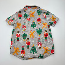 Load image into Gallery viewer, Boys B&amp;L, cotton Christmas short sleeve shirt, GUC, size 2,  