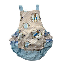 Load image into Gallery viewer, Girls Peter Rabbit, ruffle romper, EUC, size 2,  