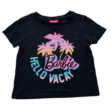 Load image into Gallery viewer, Girls Barbie, black cotton tee / top, EUC, size 8,  
