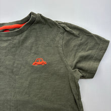 Load image into Gallery viewer, Boys F&amp;F, khaki cotton tee / top, car, GUC, size 6-7,  