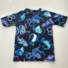 Load image into Gallery viewer, Unisex Wave Zone, short sleeve rashie / swim top, EUC, size 4,  