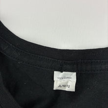 Load image into Gallery viewer, Girls black, cotton tee / top, EUC, size 10-12,  