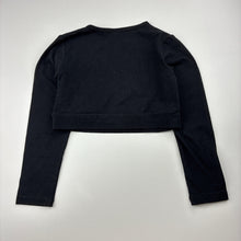Load image into Gallery viewer, Girls Mango, black stretchy dance cross-over top, EUC, size 5,  