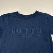 Load image into Gallery viewer, Unisex Country Road, navy cotton embroidered heritage tee / top, GUC, size 4,  